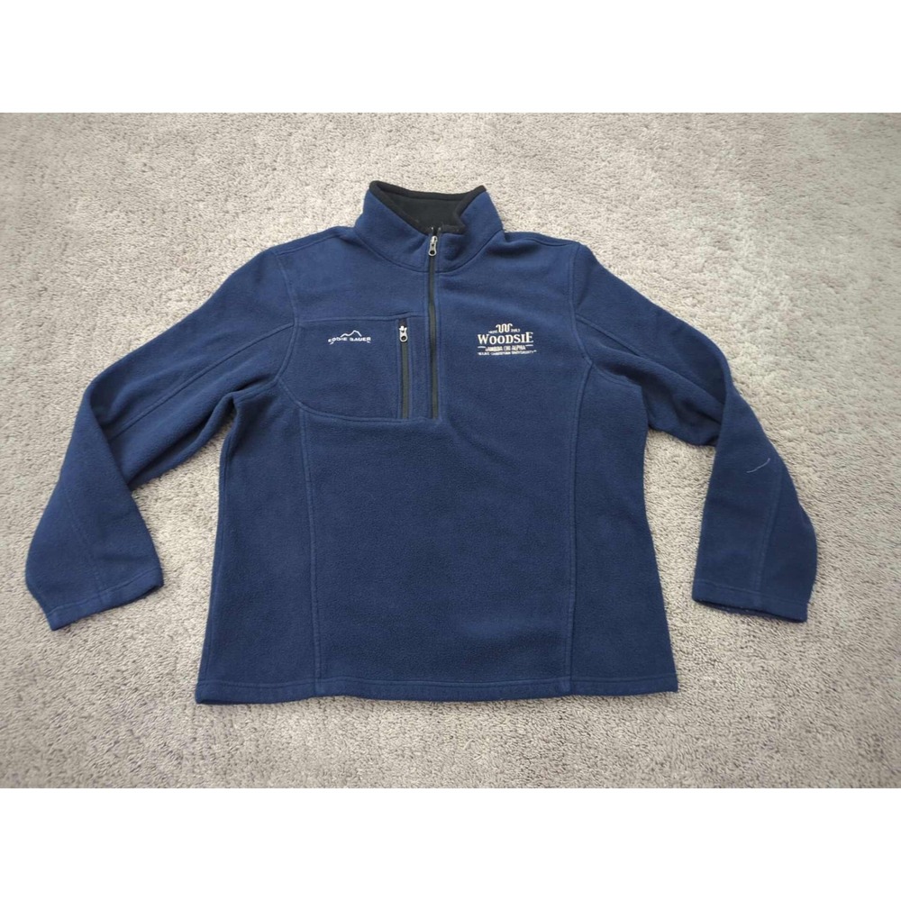 Woodsie Lambda Chi Alpha Pullover Mens L Fleece Jacket Eddie Bauer 1/4 Zip